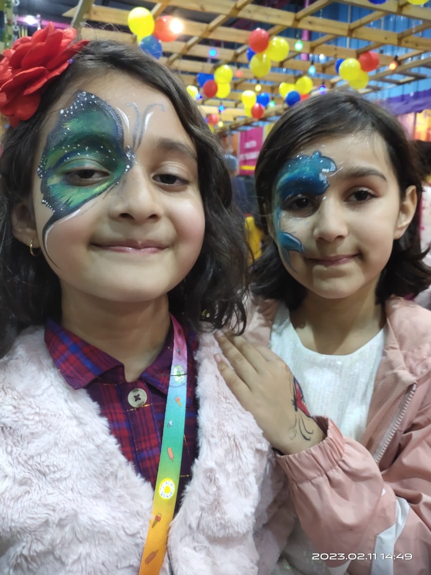  face panting for birthday party